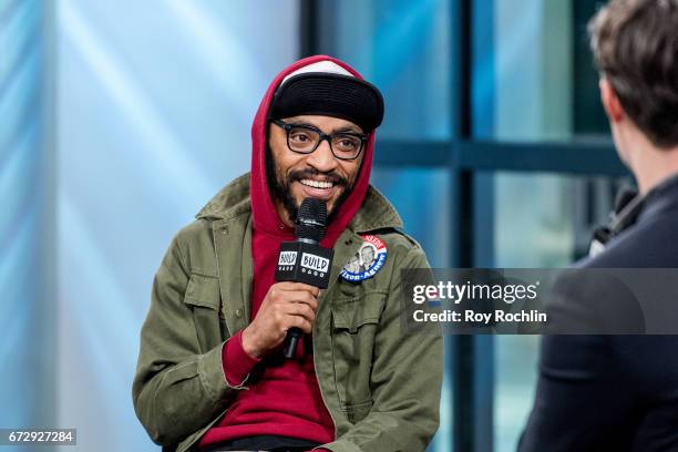 Comedian Keith Lucas discusses "Lucas Brothers: On Drugs" with the Build Series at Build Studio on April 25, 2017 in New York City.