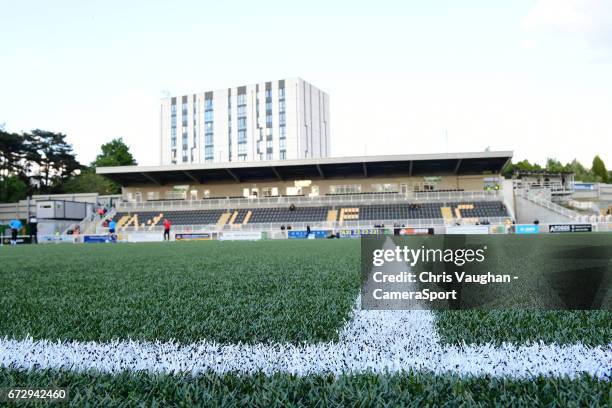 Close up of the artificial surface at Maidstone United's Gallagher Stadium prior to the Vanarama National League match between Maidstone United and...