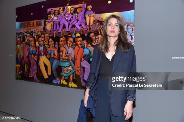 Charlotte Casiraghi attends "Art Afrique, Le Nouvel Atelier" Exhibition Opening at Fondation Louis Vuitton on April 25, 2017 in Paris, France.