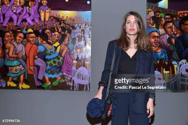 Charlotte Casiraghi attends "Art Afrique, Le Nouvel Atelier" Exhibition Opening at Fondation Louis Vuitton on April 25, 2017 in Paris, France.