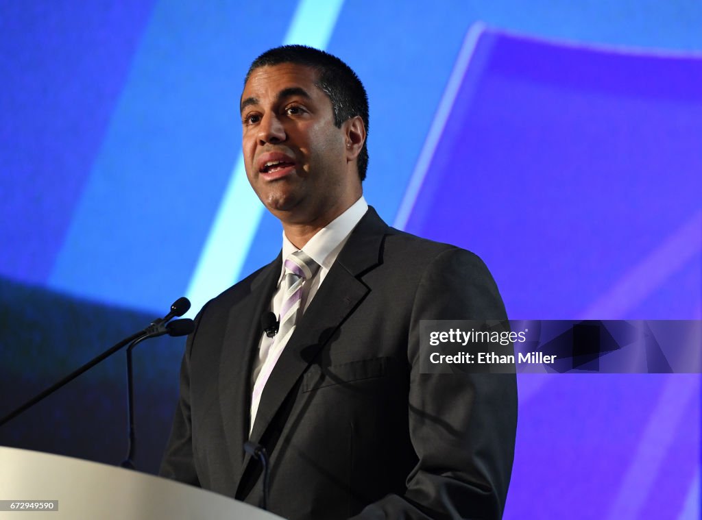 Federal Communications Commission Chairman Ajit Pai Addresses 2017 NAB Show In Las Vegas