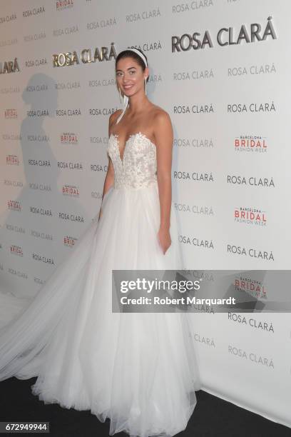 Mariana Downing poses during a photocall for the Rosa Clara Show during Barcelona Bridal Fashion Week 2017 on April 25, 2017 in Barcelona, Spain.