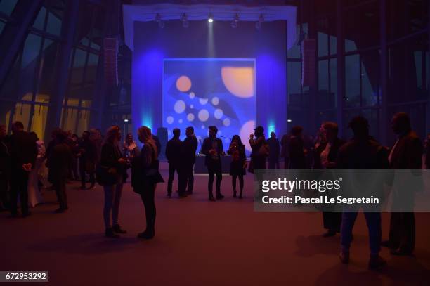 General view during "Art Afrique, Le Nouvel Atelier" Exhibition Opening at Fondation Louis Vuitton on April 25, 2017 in Paris, France.