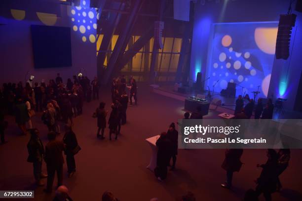 General view during "Art Afrique, Le Nouvel Atelier" Exhibition Opening at Fondation Louis Vuitton on April 25, 2017 in Paris, France.