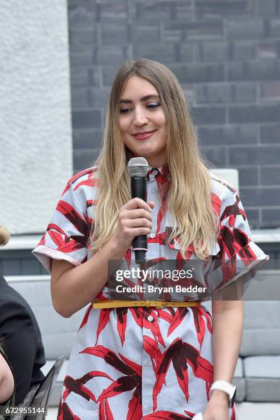 Mentor Breanne Butler speaks to guests during the Glamour and L'Oreal Paris 2017 College Women of the Year Celebration at La Sirena on April 25, 2017...