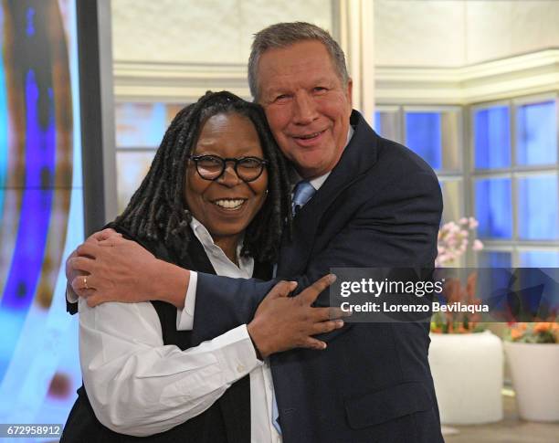 John Kasich and Kelly Osbourne are the guests Tuesday, April 25, 2017 on Walt Disney Television via Getty Images's "The View." "The View" airs...