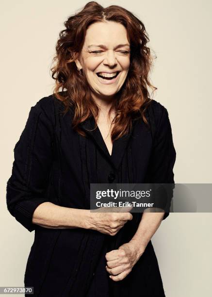 Actress Deirdre O'Connell from 'The Boy Downstairs' poses at the 2017 Tribeca Film Festival portrait studio on April 23, 2017 in New York City.