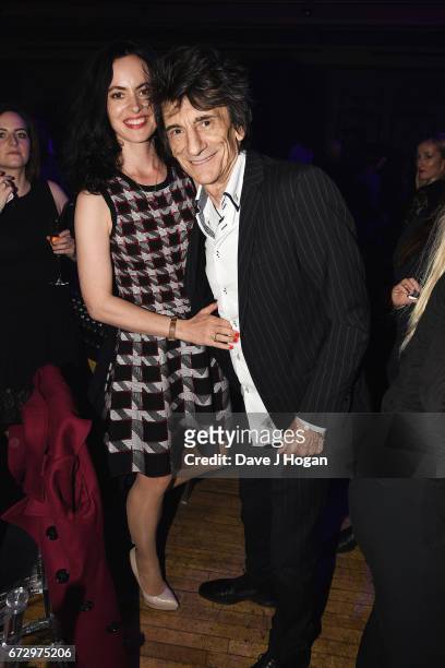Sally Humphreys and Ronnie Wood attend the Jazz FM Awards 2017 at Shoreditch Town Hall on April 25, 2017 in London, United Kingdom.