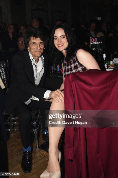 Ronnie Wood and Sally Humphreys attend the Jazz FM Awards 2017 at Shoreditch Town Hall on April 25, 2017 in London, United Kingdom.