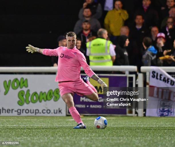 Lincoln City's Ross Etheridge during the Vanarama National League match between Maidstone United and Lincoln City at Gallagher Stadium on April 25,...