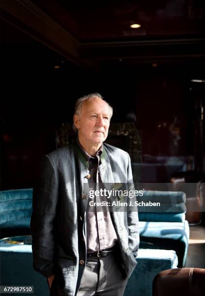 Director Werner Herzog is photographed for Los Angeles Times on April 7, 2017 in Los Angeles, California. PUBLISHED IMAGE. CREDIT MUST READ: Allen J....