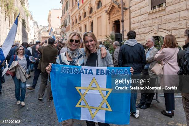 Event in Rome to celebrate the Jewish Brigade Group on the occasion of the April 25 the 72nd anniversary of the liberation of Rome of the...
