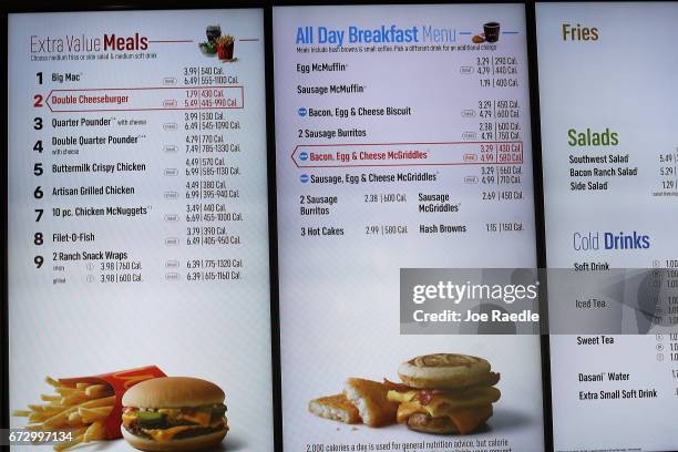 Menu Mcd Example 723 Mcdonald Menu Stock Photos, High-Res Pictures, and Images - Getty ...