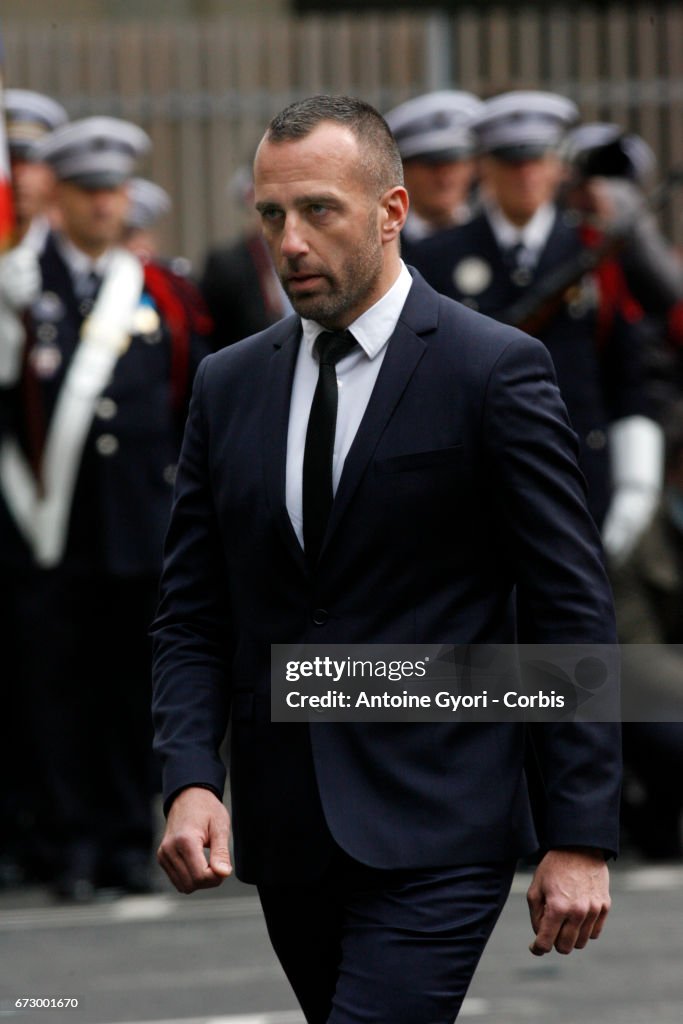 National Tribute To Fallen Police Officer Xavier Jugele Held In Paris