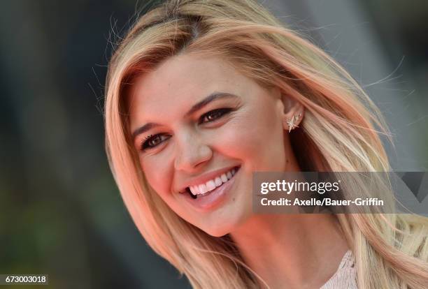 Actress Kelly Rohrbach arrives at the 'Baywatch' SlowMo Marathon at Microsoft Square on April 22, 2017 in Los Angeles, California.