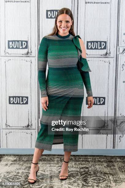 Model Candice Huffine discusses Her Recent Women's Empowerment Efforts with the Build Series at Build Studio on April 25, 2017 in New York City.