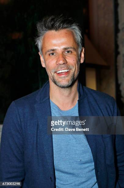 Richard Bacon attends a pre-opening dinner hosted by Kate Bryan at Zobler's Delicatessen at The Ned London on April 25, 2017 in London, England.