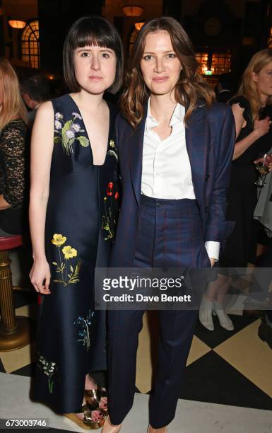 Rose Blake and Natalie Frost attend a pre-opening dinner hosted by Kate Bryan at Zobler's Delicatessen at The Ned London on April 25, 2017 in London,...