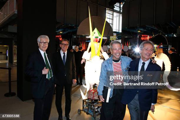 President of Societe des Amis du Musee d'Art Moderne du Centre Pompidou, Didier Grumbach, Curator of Centre Pompidou Serge Lasvignes, Jean-Paul Goude...