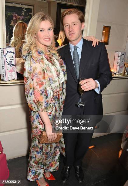 Emerald Fennell and Tom Naylor-Leyland attend a VIP dinner celebrating Mrs Alice for French Sole at The Connaught Hotel on April 25, 2017 in London,...