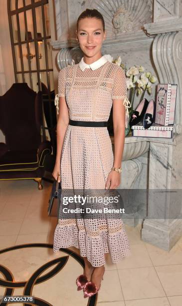 Arizona Muse attends a VIP dinner celebrating Mrs Alice for French Sole at The Connaught Hotel on April 25, 2017 in London, England.