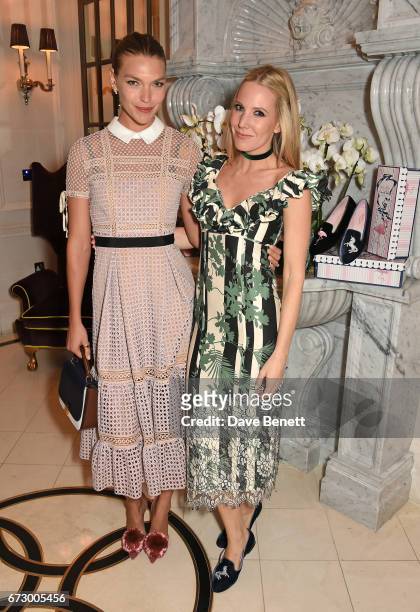 Arizona Muse and Alice Naylor-Leyland attend a VIP dinner celebrating Mrs Alice for French Sole at The Connaught Hotel on April 25, 2017 in London,...