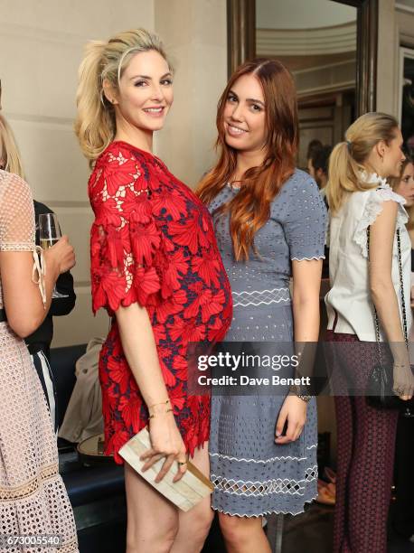 Tamsin Egerton and Amber Le Bon attend a VIP dinner celebrating Mrs Alice for French Sole at The Connaught Hotel on April 25, 2017 in London, England.