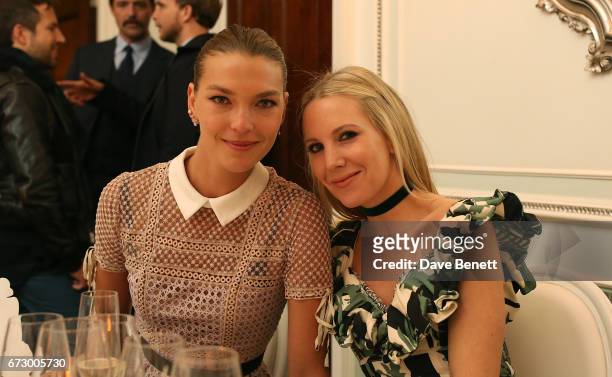 Arizona Muse and Alice Naylor-Leyland attend a VIP dinner celebrating Mrs Alice for French Sole at The Connaught Hotel on April 25, 2017 in London,...