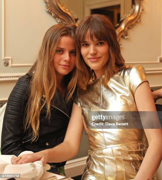 Bea Fresson and Frankie Herbert attend a VIP dinner celebrating Mrs Alice for French Sole at The Connaught Hotel on April 25, 2017 in London, England.