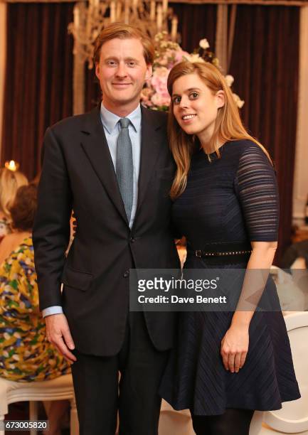 Tom Naylor-Leyland and Princess Beatrice of York attend a VIP dinner celebrating Mrs Alice for French Sole at The Connaught Hotel on April 25, 2017...