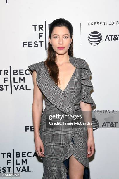 Executive producer and cast member Jessica Biel attends "The Sinner" Premiere during the 2017 Tribeca Film Festival at SVA Theater on April 25, 2017...