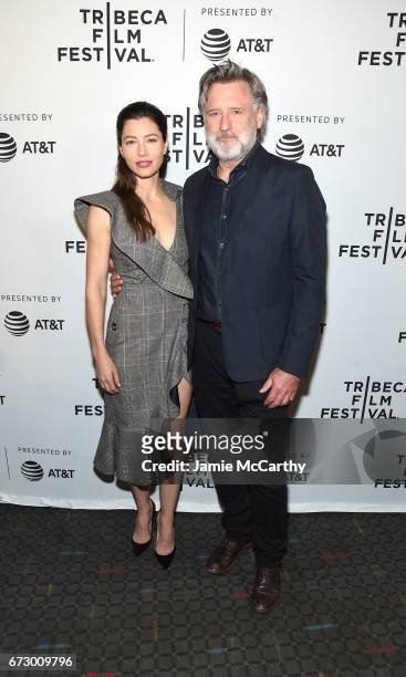 Executive producer and cast member Jessica Biel and actor Bill Pullman attend "The Sinner" Premiere during the 2017 Tribeca Film Festival at SVA...