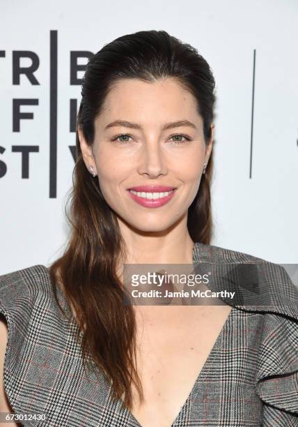 Executive producer and cast member Jessica Biel attends "The Sinner" Premiere during the 2017 Tribeca Film Festival at SVA Theater on April 25, 2017...