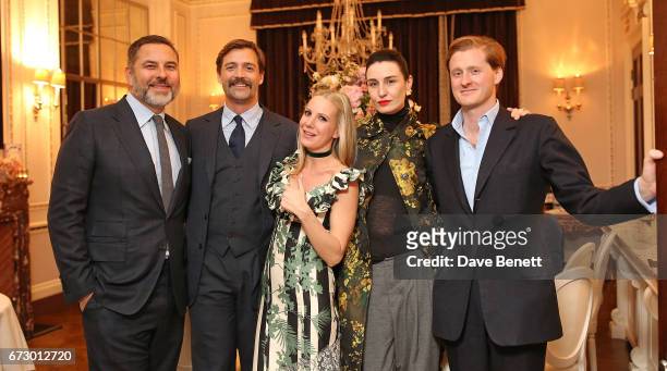 David Walliams, Patrick Grant, Alice Naylor-Leyland, Erin O'Connor and Tom Erin O'Connor attend a VIP dinner celebrating Mrs Alice for French Sole at...