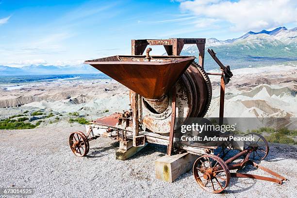 old mining equipment - kennecott stock pictures, royalty-free photos & images