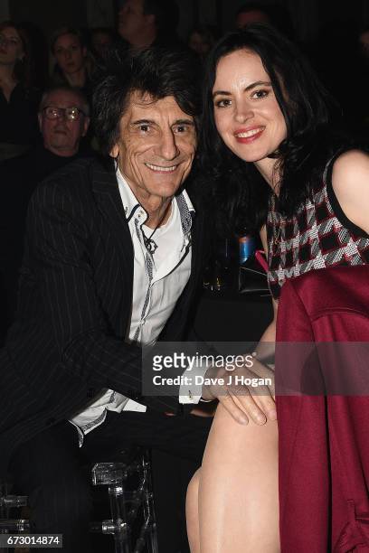 Ronnie Wood and Sally Humphreys attend the Jazz FM Awards 2017 at Shoreditch Town Hall on April 25, 2017 in London, United Kingdom.