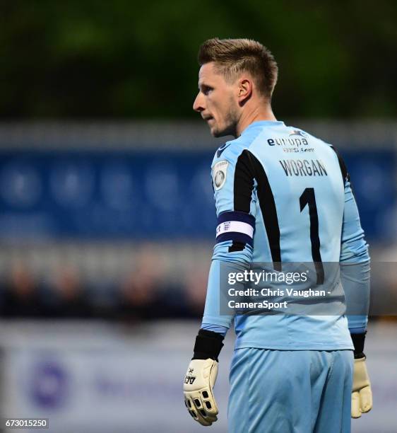 Maidstone United's Lee Worgan during the Vanarama National League match between Maidstone United and Lincoln City at Gallagher Stadium on April 25,...