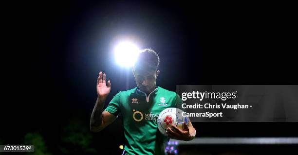 Lincoln City's Josh Ginnelly during the Vanarama National League match between Maidstone United and Lincoln City at Gallagher Stadium on April 25,...