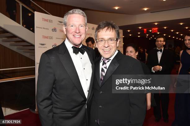 David Westin and Ian Bremmer attend the 2017 TIME 100 Gala at Jazz at Lincoln Center on April 25, 2017 in New York City.