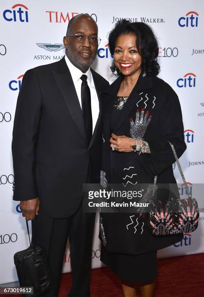 Bernard J. Tyson and Denise Bradley-Tyson attends 2017 Time 100 Gala at Jazz at Lincoln Center on April 25, 2017 in New York City.