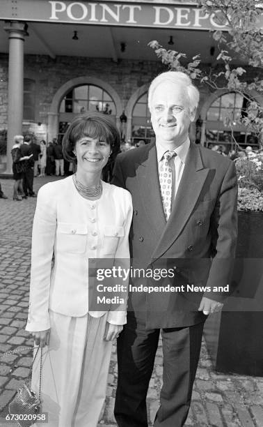 Taoiseach John Bruton and wife arriving at The Point Depot for the Eurovision Song Contest, Dublin, .
