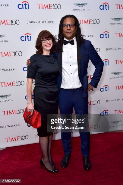 Julie Barer and Colson Whitehead attend the 2017 TIME 100 Gala at Jazz at Lincoln Center on April 25, 2017 in New York City.