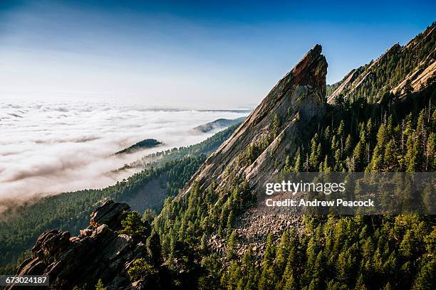 third flatiron near boulder - boulder stock pictures, royalty-free photos & images