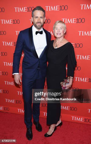 Actor Ryan Reynolds and Tammy Reynolds attend the 2017 Time 100 Gala at Jazz at Lincoln Center on April 25, 2017 in New York City.