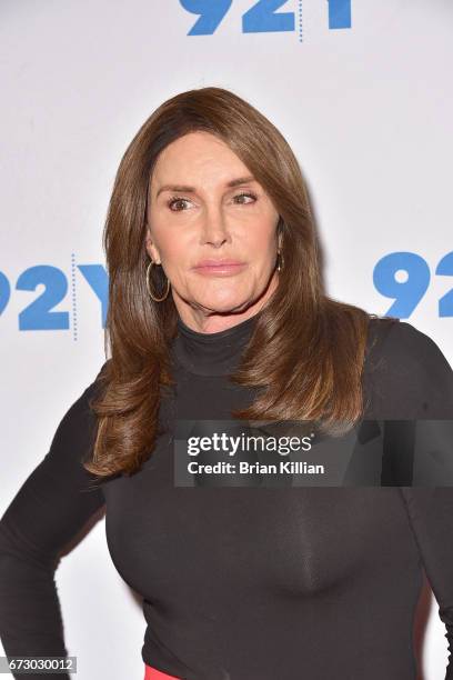 Caitlyn Jenner attends the Caitlyn Jenner & Jennifer Finney Boylan On Transgender Identity And Courage event at the 92nd Street Y on April 25, 2017...