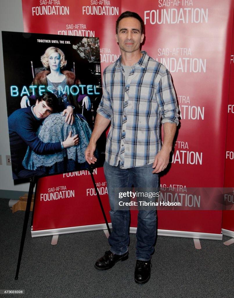 SAG-AFTRA Foundation Conversations Screening And Q&A Of "Bates Motel" With Vera Farmiga, Freddie Highmore And Nestor Carbonell