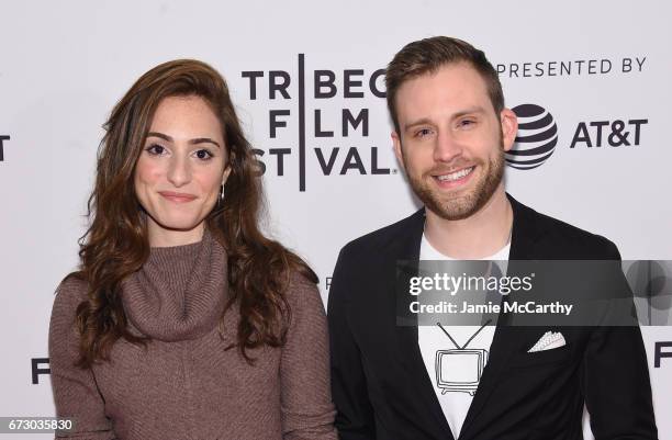 Jeff Ayars and Simone Policano of "The Notebook Snapstory" attend Tribeca Snapchat Shorts showing during 2017 Tribeca Film Festival at Cinepolis...