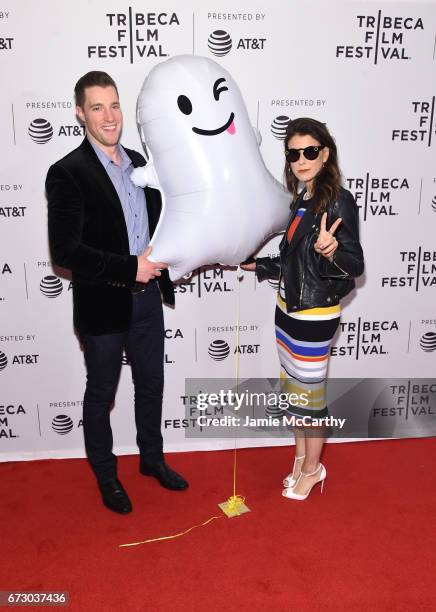 Jared Hacker and Anna Roisman of "Owen Wilson Dates Himself" attends Tribeca Snapchat Shorts showing during 2017 Tribeca Film Festival at Cinepolis...