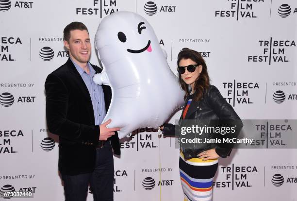 Jared Hacker and Anna Roisman of "Owen Wilson Dates Himself" attends Tribeca Snapchat Shorts showing during 2017 Tribeca Film Festival at Cinepolis...