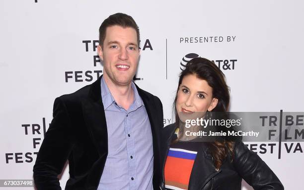 Jared Hacker and Anna Roisman of "Owen Wilson Dates Himself" attends Tribeca Snapchat Shorts showing during 2017 Tribeca Film Festival at Cinepolis...